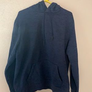 Navy blue fleece hoodie